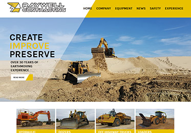 Screenshot of the Raywell Contracting Website