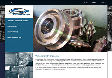 Screenshot of the SDR Engineering Website