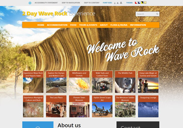 Screenshot of the Wave Rock Website