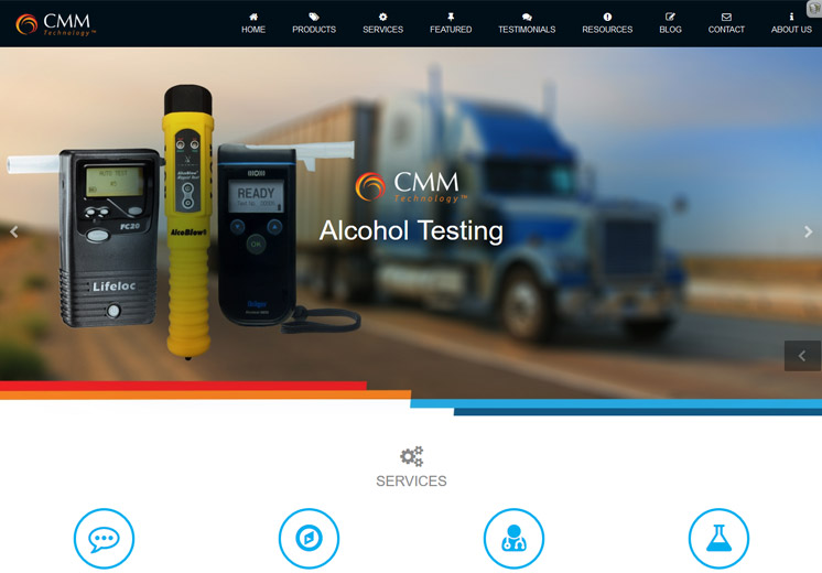Screenshot of the CMM Technology Website