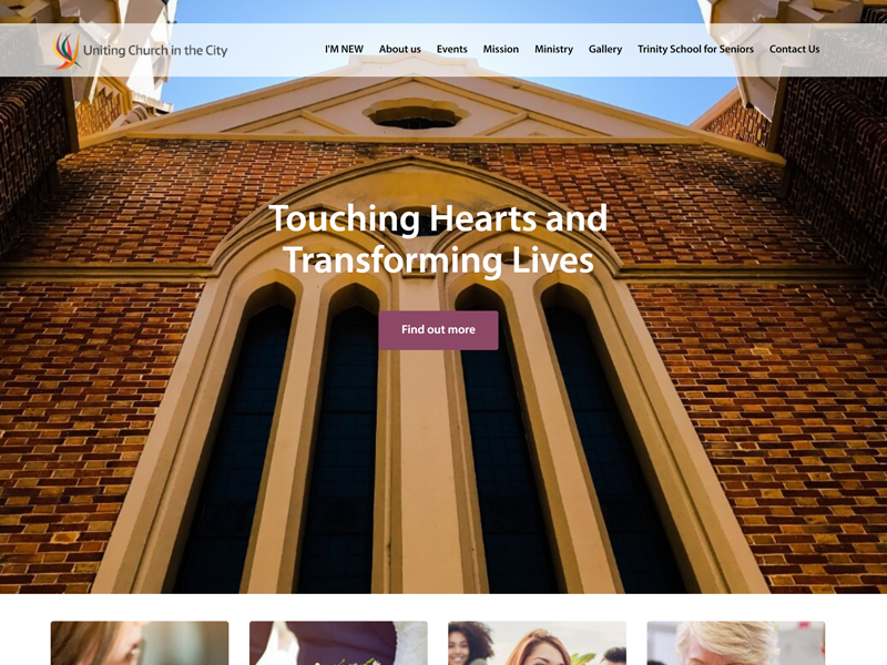 Screenshot of the Perth Uniting Church Website